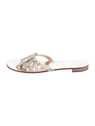 Pre-owned Giuseppe Zanotti Leather Slides In Pink