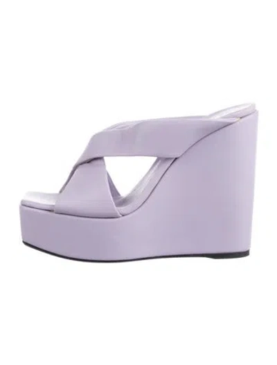 Pre-owned Giuseppe Zanotti Leather Slides In Purple
