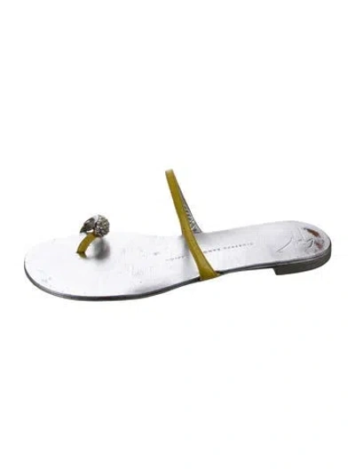 Pre-owned Giuseppe Zanotti Leather Slides In Transparent