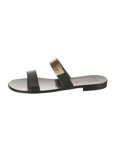 Pre-owned Giuseppe Zanotti Leather Slides In White