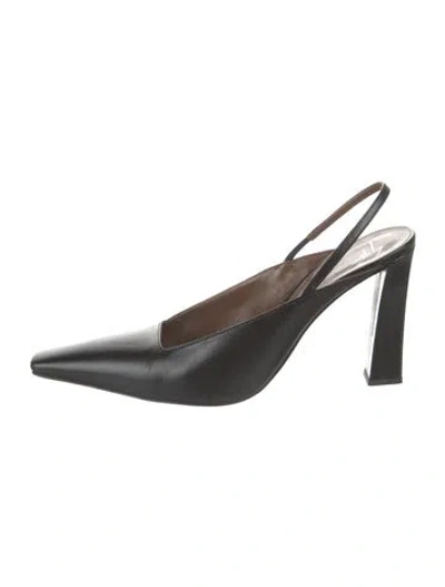 Pre-owned Giuseppe Zanotti Leather Slingback Pumps In Black