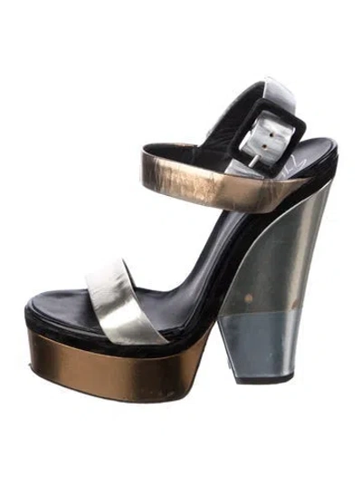 Pre-owned Giuseppe Zanotti Leather Slingback Sandals