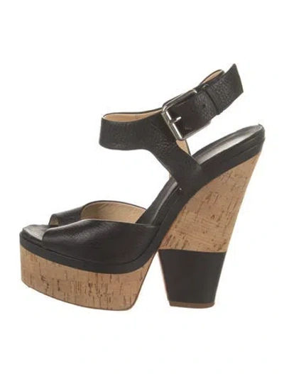 Pre-owned Giuseppe Zanotti Leather Slingback Sandals In Black