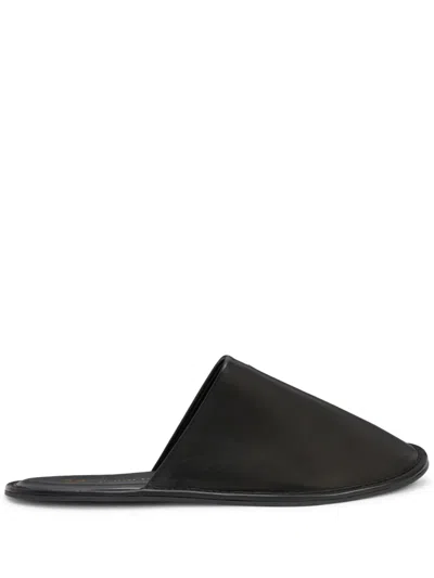 Giuseppe Zanotti Leather Slippers In Black