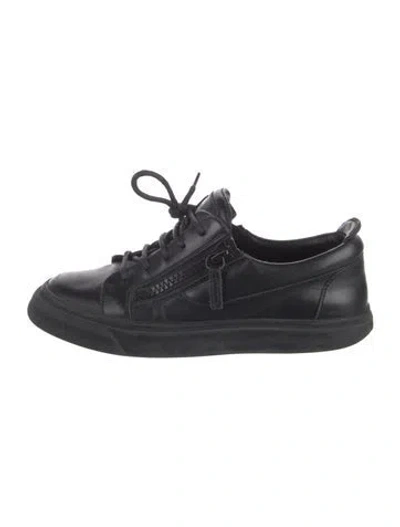 Pre-owned Giuseppe Zanotti Leather Sneakers In Black