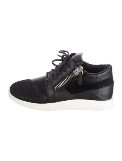 Pre-owned Giuseppe Zanotti Leather Sneakers In Black