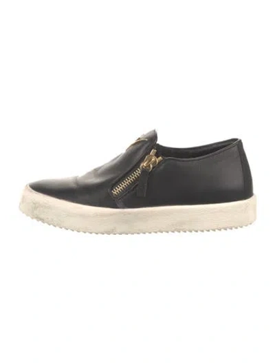 Pre-owned Giuseppe Zanotti Leather Sneakers In Black