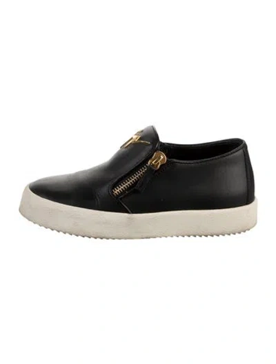 Pre-owned Giuseppe Zanotti Leather Sneakers In Black