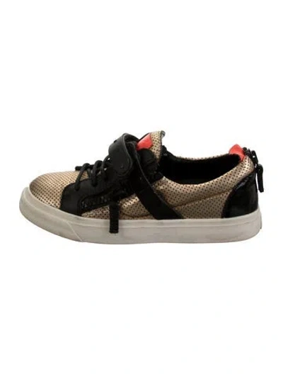 Pre-owned Giuseppe Zanotti Leather Sneakers In Gold