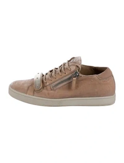 Pre-owned Giuseppe Zanotti Leather Sneakers In Neutrals
