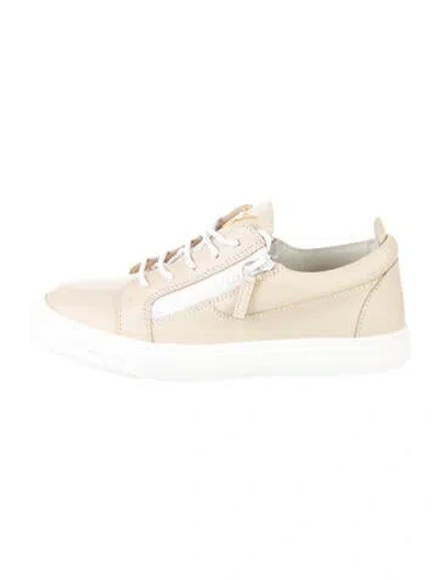 Pre-owned Giuseppe Zanotti Leather Sneakers In Neutrals