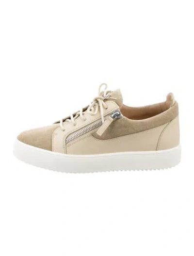 Pre-owned Giuseppe Zanotti Leather Sneakers In Neutrals