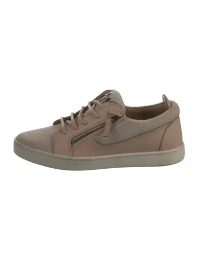 Pre-owned Giuseppe Zanotti Leather Sneakers In Pink