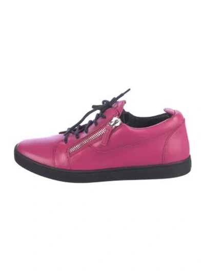 Pre-owned Giuseppe Zanotti Leather Sneakers In Pink