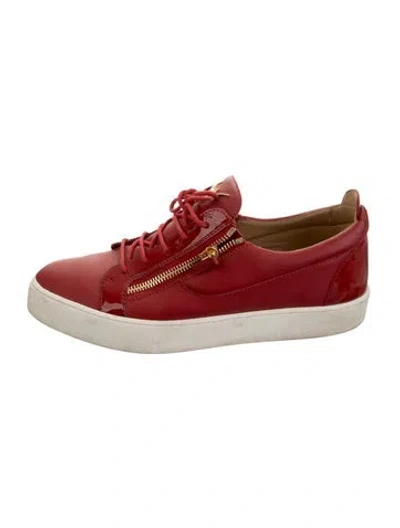 Pre-owned Giuseppe Zanotti Leather Sneakers In Red