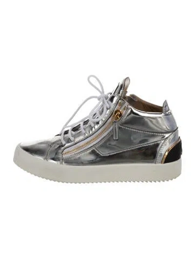 Pre-owned Giuseppe Zanotti Leather Sneakers In Silver