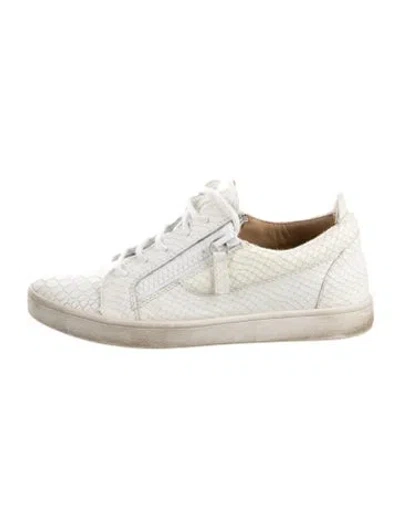 Pre-owned Giuseppe Zanotti Leather Sneakers In White