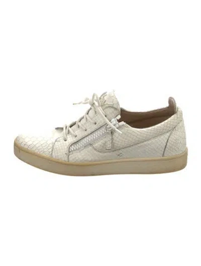 Pre-owned Giuseppe Zanotti Leather Sneakers In White