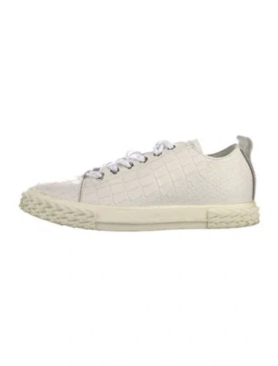 Pre-owned Giuseppe Zanotti Leather Sneakers In White