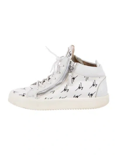 Pre-owned Giuseppe Zanotti Leather Sneakers In White