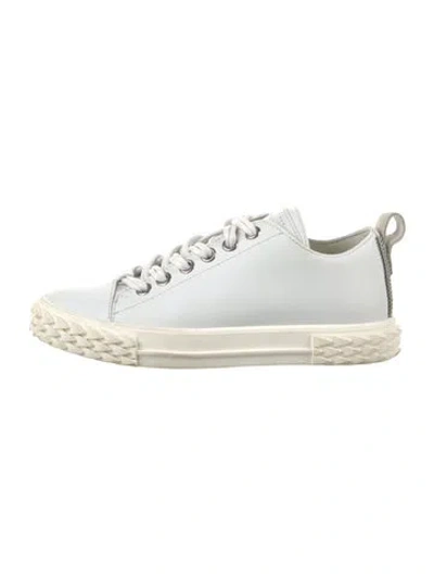 Pre-owned Giuseppe Zanotti Leather Sneakers In White