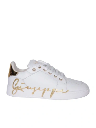 Giuseppe Zanotti Leather Sneakers In White
