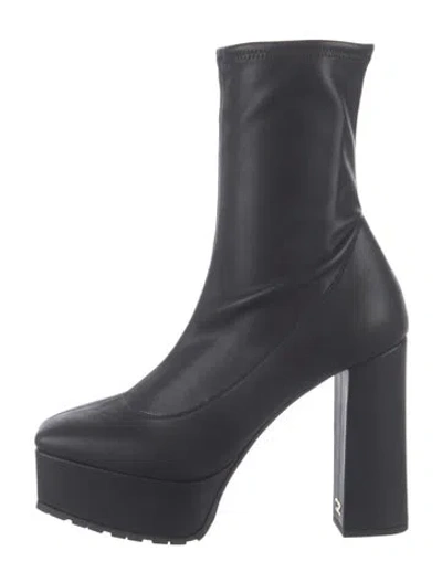 Pre-owned Giuseppe Zanotti Leather Sock Boots In Black