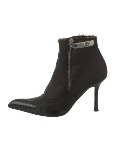 Pre-owned Giuseppe Zanotti Leather Sock Boots In Black