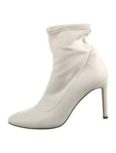 Pre-owned Giuseppe Zanotti Leather Sock Boots In White