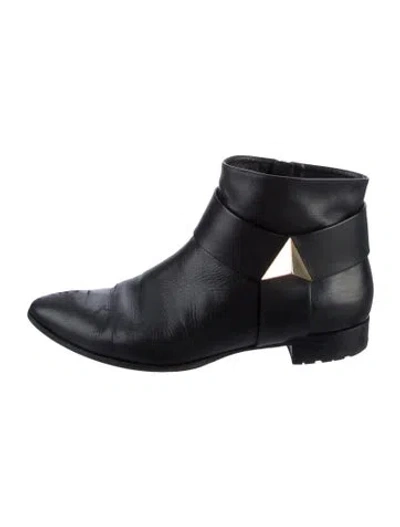 Pre-owned Giuseppe Zanotti Leather Studded Accents Boots In Black