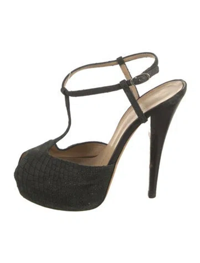 Pre-owned Giuseppe Zanotti Leather T-strap Pumps In Green