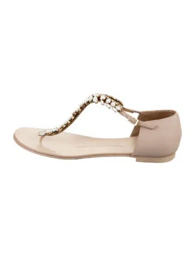 Pre-owned Giuseppe Zanotti Leather T-strap Sandals In Multi