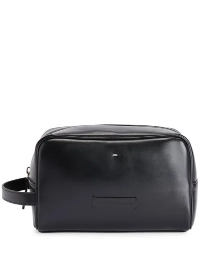 Giuseppe Zanotti Leather Wash Bag In Black