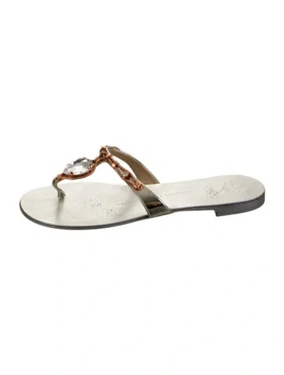 Pre-owned Giuseppe Zanotti Leather In White