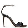 Giuseppe Zanotti 105mm Satin Crystal Ankle-strap Sandals In Black