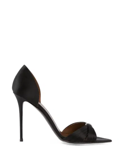 Giuseppe Zanotti Lienn Silk Satin Crossover Pumps In Black