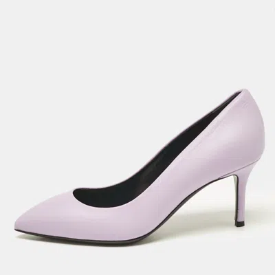 Pre-owned Giuseppe Zanotti Light Purple Leather Pointed Toe Pumps Size 36