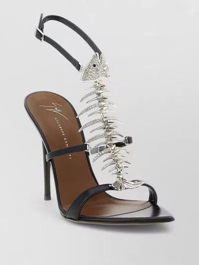 Giuseppe Zanotti Limited Edition Slim Sandals Ankle Strap In Black