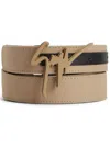 Giuseppe Zanotti Logo-buckle Cotton Belt In Neutrals