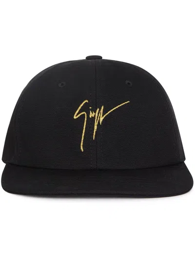 Giuseppe Zanotti Logo Embroidered Baseball Cap In Black