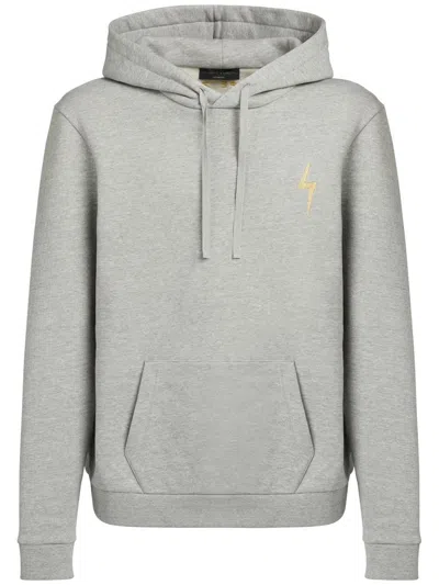 Giuseppe Zanotti Logo-embroidered Hoodie In Grau