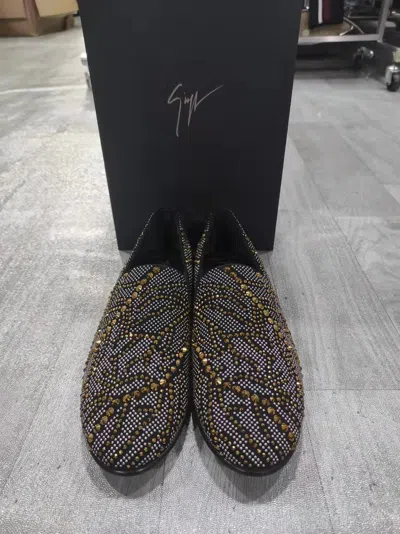 Giuseppe Zanotti Logo Flat Shoes In Black