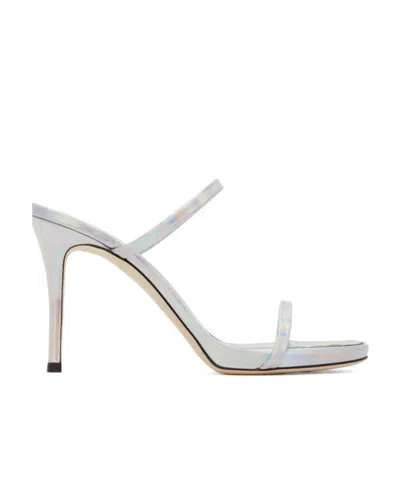 Giuseppe Zanotti Logo High-heeled Sandals In White