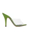 Giuseppe Zanotti Green Curvy 105mm Heeled Sandals In White