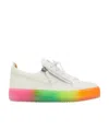 Giuseppe Zanotti Man Sneakers White Size 12 Soft Leather In White