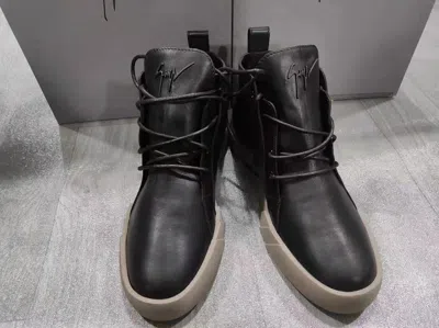 Giuseppe Zanotti Logo Lace Up Sneakers In Black