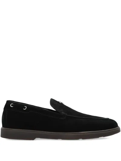 Giuseppe Zanotti Logo-plaque Loafers In Black