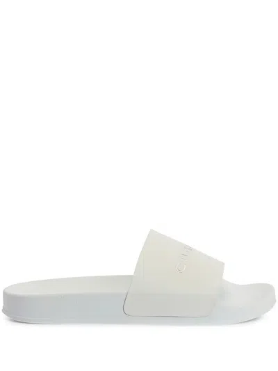 Giuseppe Zanotti Pantoletten Mit Logo-print In White