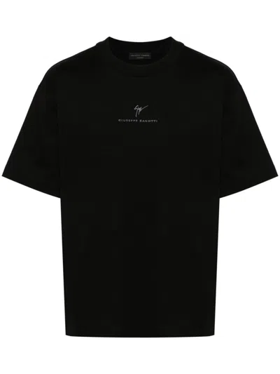 Giuseppe Zanotti Logo-print T-shirt In 黑色