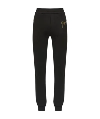 GIUSEPPE ZANOTTI GIUSEPPE ZANOTTI LOGO PRINTED ZIPPED TRACK PANTS